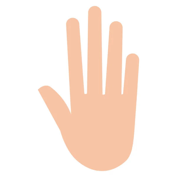 Ludzki na białym tle ikona dłoni — Wektor stockowy