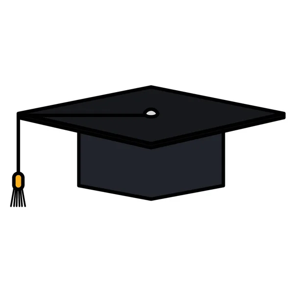 Cappello graduazione icona isolata — Vettoriale Stock