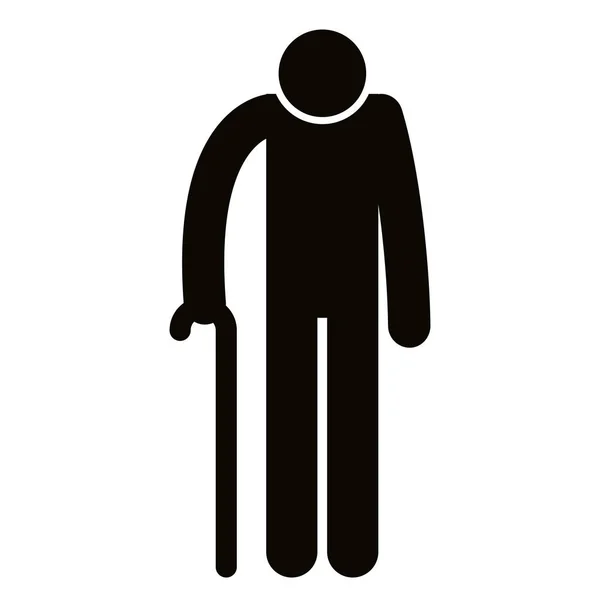 Grand-père silhouette avatar personnage — Image vectorielle