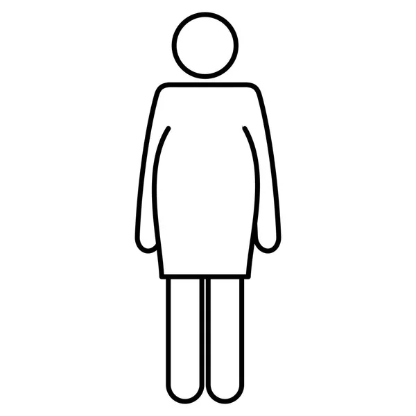 Kvinna graviditeten figur siluett — Stock vektor