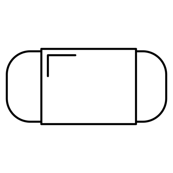 Eraser ícone de fornecimento escolar —  Vetores de Stock