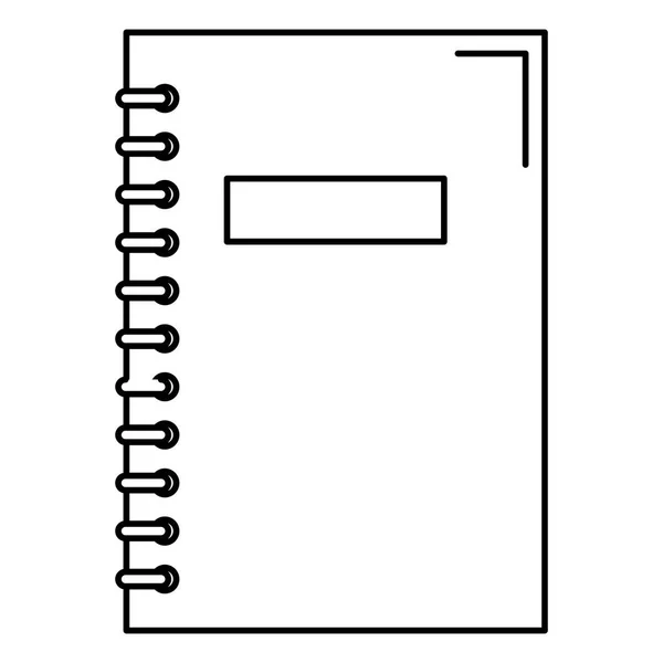 Notebook school isolated icon — Stock Vector