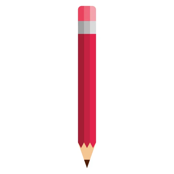 Lápis vermelho ícone isolado —  Vetores de Stock