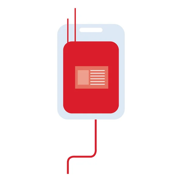 Donate blood bag isolated icon — Stock Vector