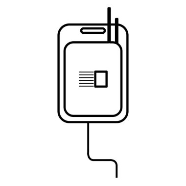 kan torbası izole simgesi bağış