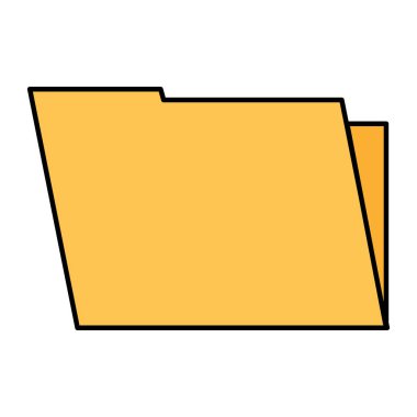 dosya klasör izole simgesi