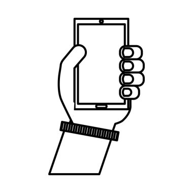 el ile akıllı telefon simgesi insan