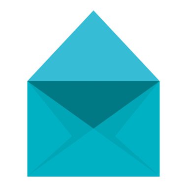 Zarf posta izole simgesi