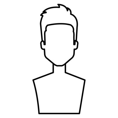 genç adam gömleksiz avatar karakter