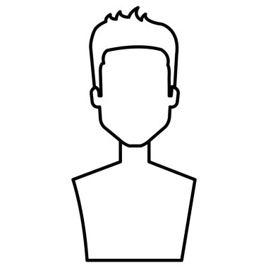 genç adam gömleksiz avatar karakter