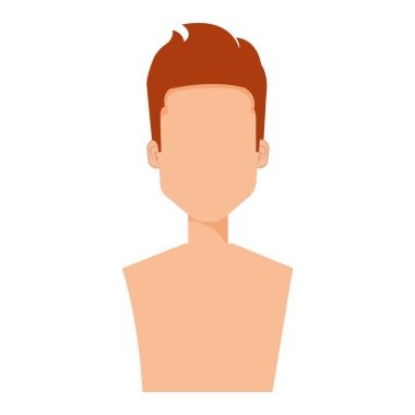 genç adam gömleksiz avatar karakter