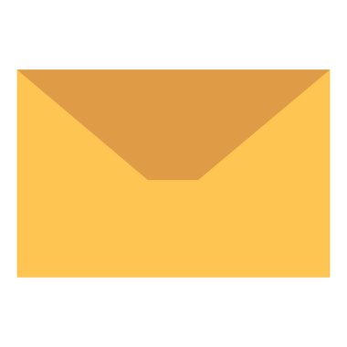 Zarf posta izole simgesi