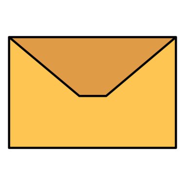 Zarf posta izole simgesi