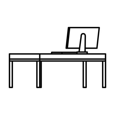 Resepsiyon ahşap masaüstü bilgisayar