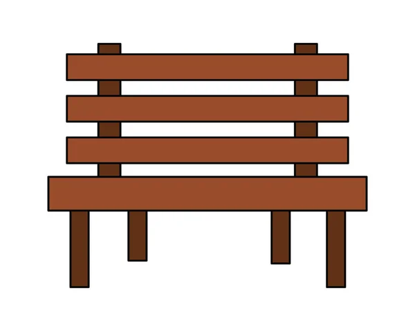 Chaise parc icône isolée — Image vectorielle