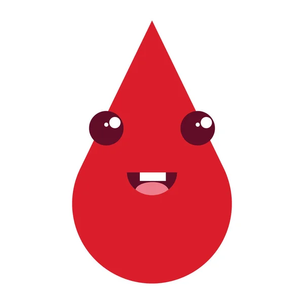 Drop blood red icon — Stock Vector