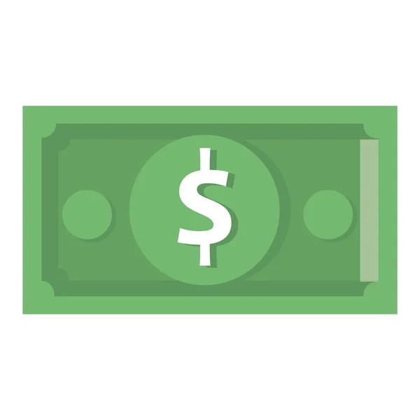 Bill dollar geld pictogram — Stockvector