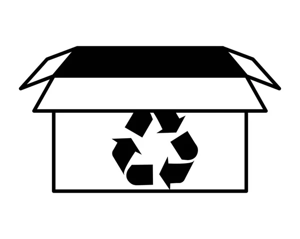 Коробка для переробки захищає прибирання — стоковий вектор