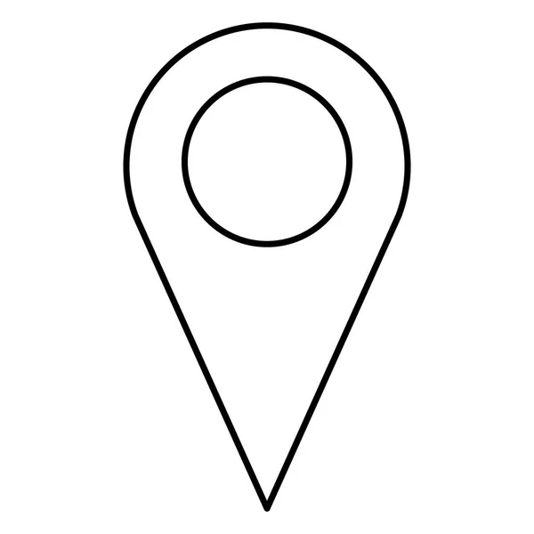 Ícone de localização ponteiro pino — Vetor de Stock