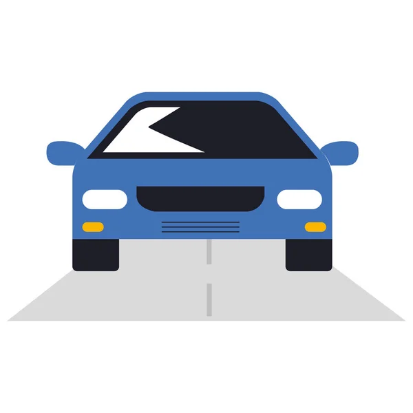 Carro sedan ícone do veículo dianteiro — Vetor de Stock