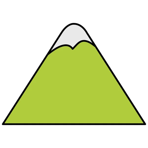 山与雪场面图标 — 图库矢量图片