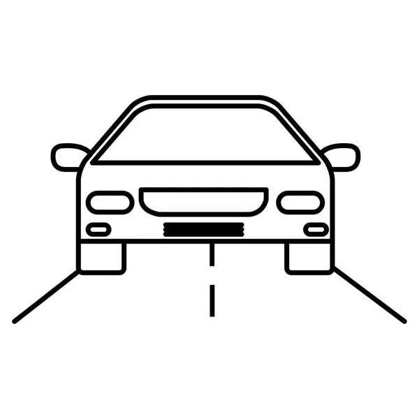 Coche sedan front vehicle icon — Vector de stock