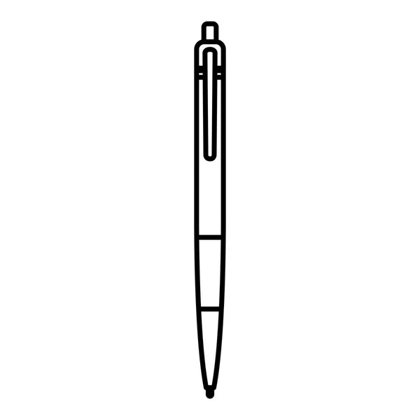 Μεμονωμένο εικονίδιο σε μορφή στυλό συγγραφέα — Διανυσματικό Αρχείο