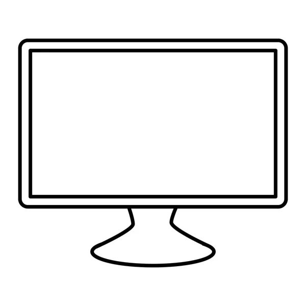 Visualizzazione del computer icona isolata — Vettoriale Stock