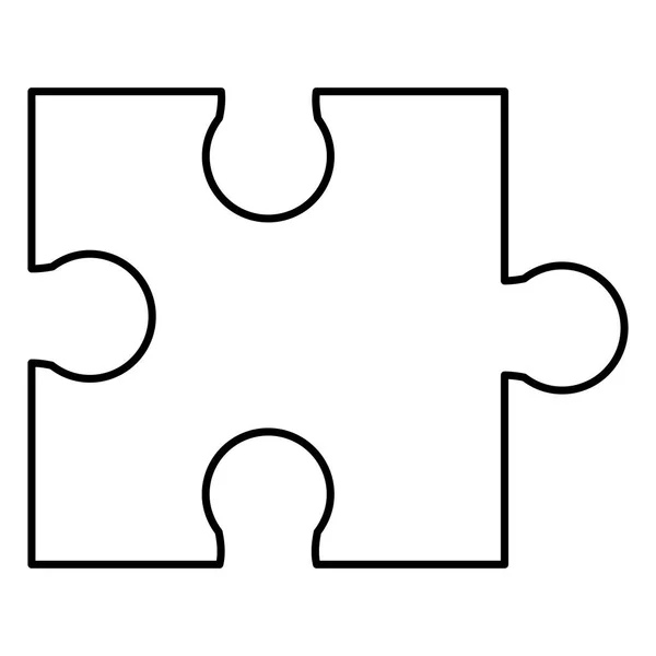 Puzzle jeu pièce icône — Image vectorielle