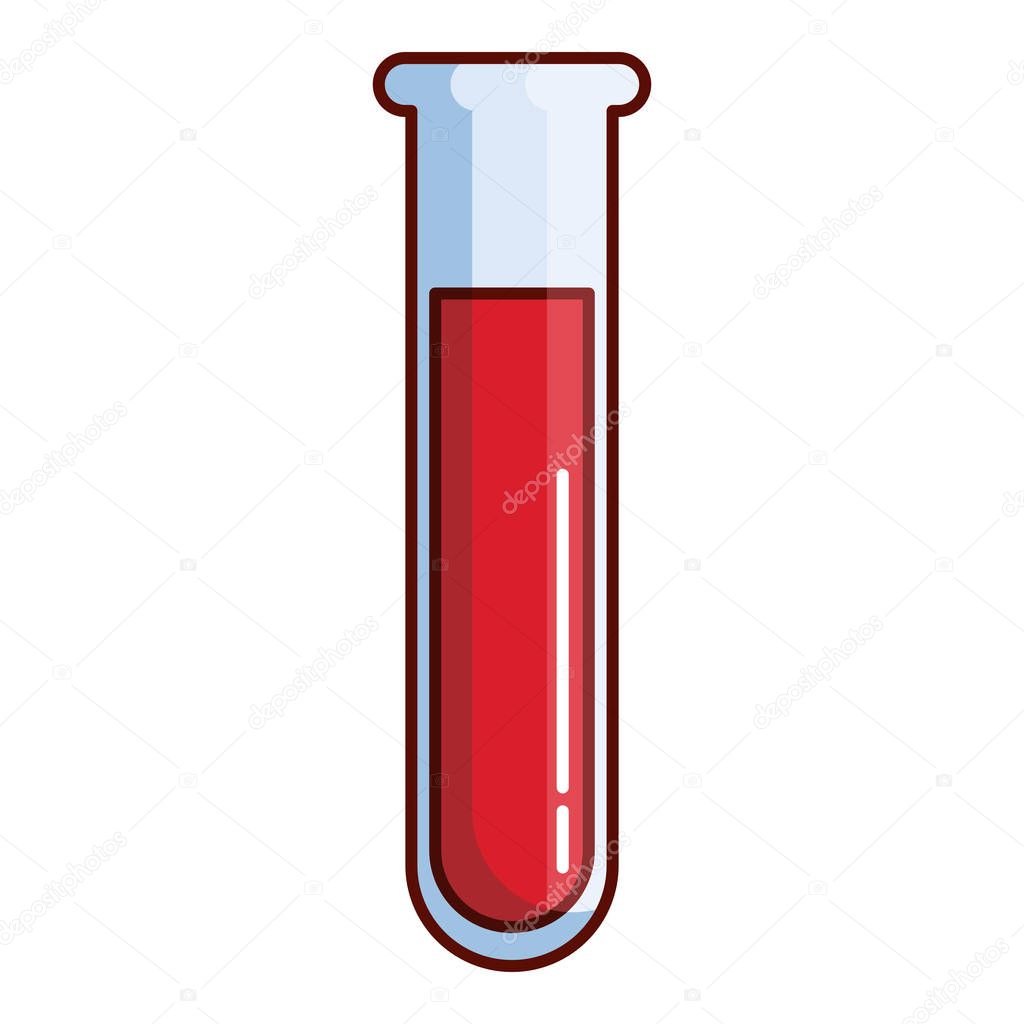 Prueba De Tubo Con Sangre Vector De Stock De ©Yupiramos 254703568