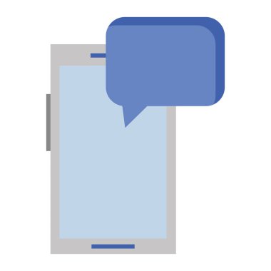 Konuşma baloncuklu akıllı telefon