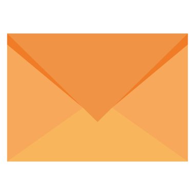 Zarf posta izole simgesi