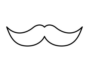 komik bıyık izole simgesi