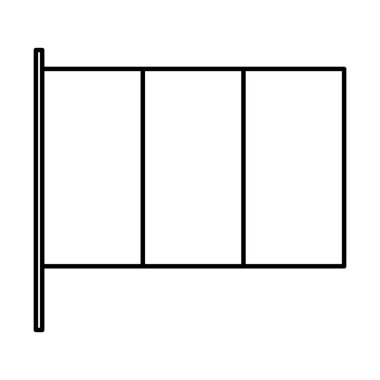 Meksika bayrağı izole simgesi