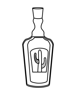 Tekila şişesi izole simgesi