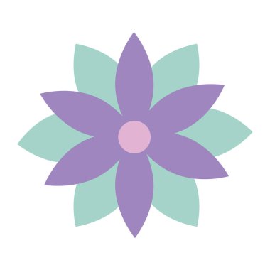 Dekoratif simgesi ile güzel çiçek yaprakları