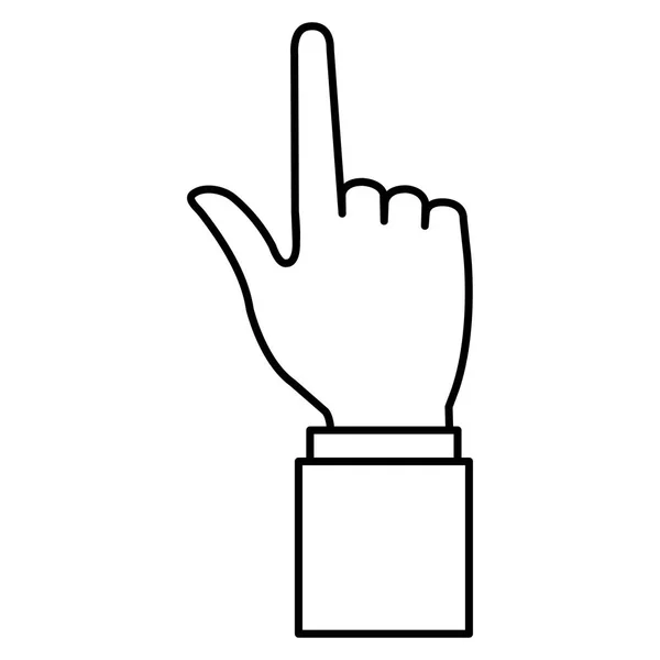 Hand menschlicher Index isoliertes Symbol — Stockvektor