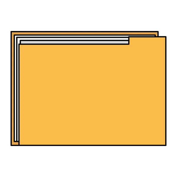 Carpeta de archivos icono aislado — Vector de stock