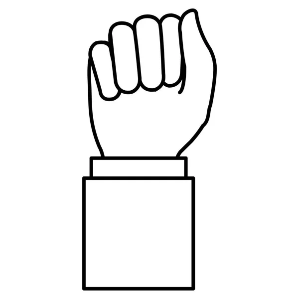 Hand menschliche Faust Ikone — Stockvektor