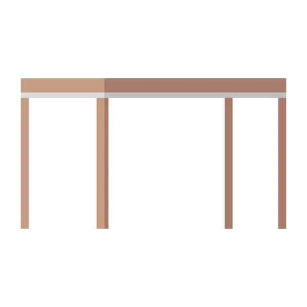 テーブル木製分離アイコン — ストックベクタ