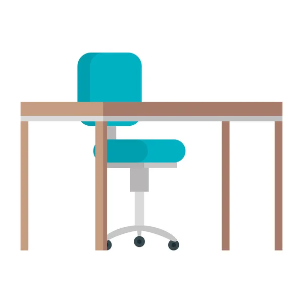 Офісне крісло з дерев'яним столом — стоковий вектор