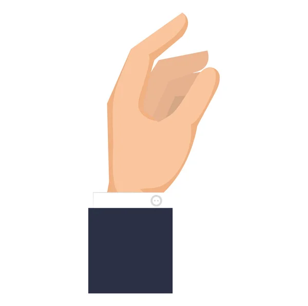 Mano humano aislado icono — Vector de stock