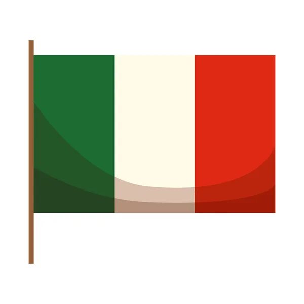 Icono de bandera mexicana aislada — Vector de stock