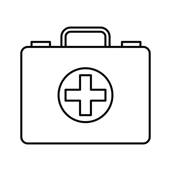 Kit médico icono aislado — Vector de stock