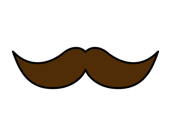 Moustache comique icône isolée — Image vectorielle
