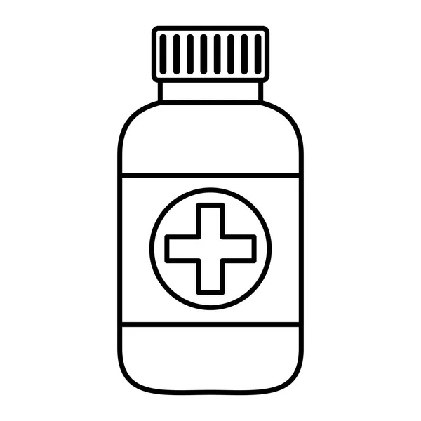 Fles drugs geïsoleerde pictogram — Stockvector