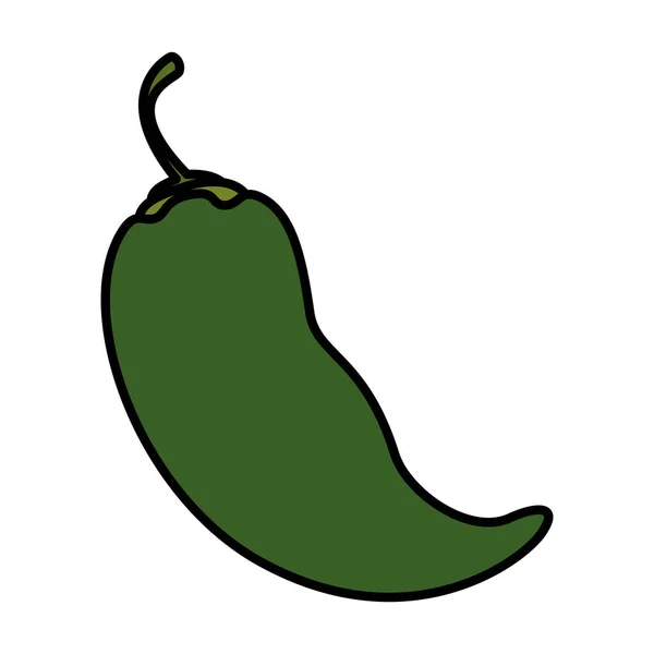 Chile icono vegetal pimienta — Vector de stock