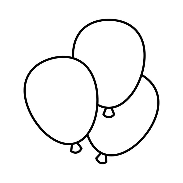 Повітряні кулі гелій плаваюча іконка — стоковий вектор