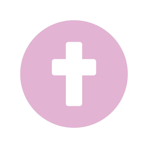 First communion cross icon — Stock Vector