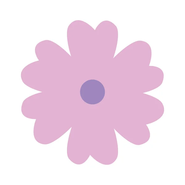 Beautiful flower decorative icon — Stock Vector